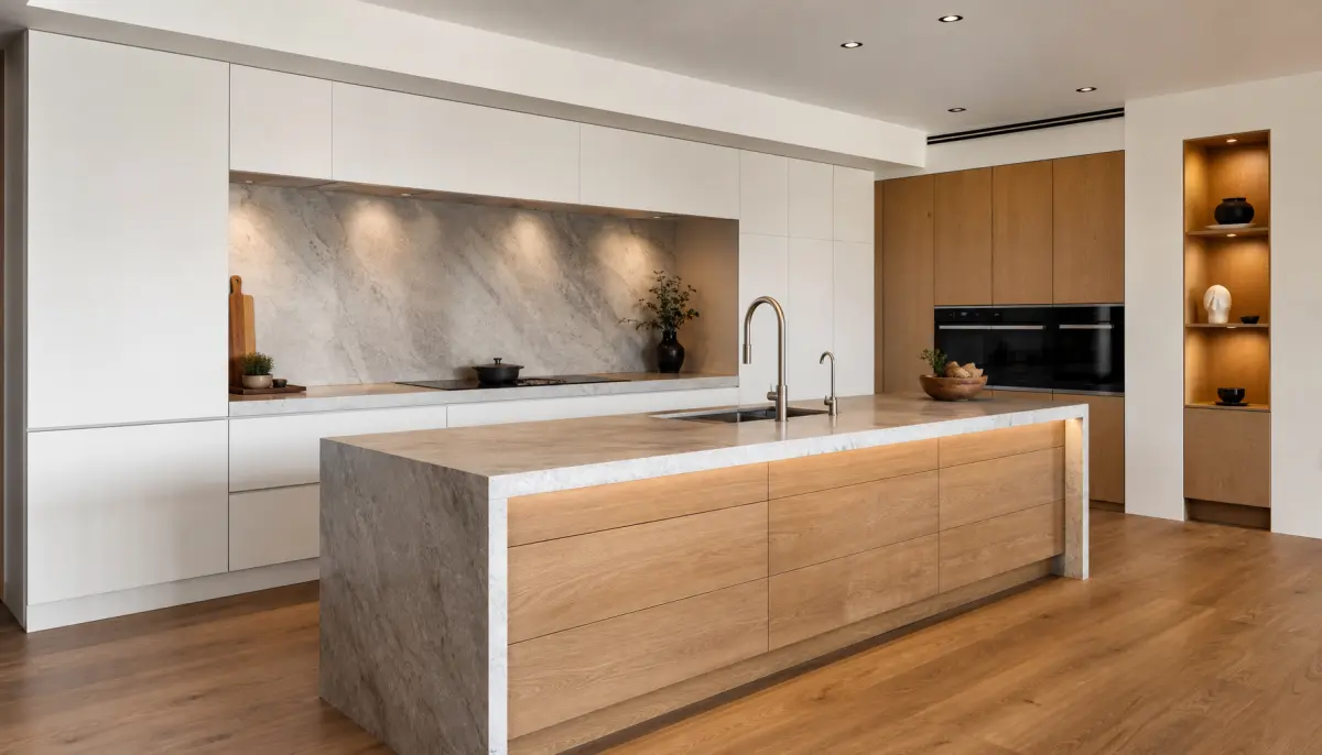 Cocina completa con isla